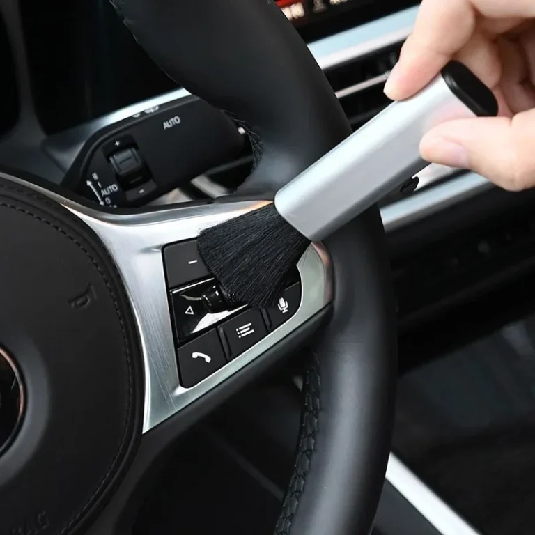 5/1pcs Auto versenkbare Innen reinigungs bürste Klimaanlage Computer Detail lierung Bürste Tastatur Kunststoff griff Woll bürste 2
