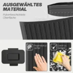Doppelter 20L Küchenabfalleimer für effiziente Abfalltrennung. Mit Fußpedal, robustem Kunststoff- und Metallgehäuse in elegantem Schwarz. 6