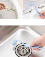 Gebogene Toilettenbürste S-förmige Kleine WC-Bürste Tragbarer WC-Reiniger Gebogene Seitenbürste mit Langem Griff für Ecken 6
