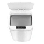 Smarter Sensor-Mülleimer 16L, IPX5 Wasserdichter Berührungsloser Abfalleimer mit LED-Licht, Geräuschloser PP Rechteckiger Abfalleimer für Bad Küche Büro, Räucherstäbchenhalter Rutschfester Boden, Keine Batterien enthalten 5