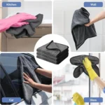 1-10 Stück 40x40cm Mikrofasertücher Auto 40x60cm Trocknungs- und Reinigungstücher für Auto, Haus, Küche, Fenster, Reinigungszubehör 6