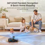 Lubluelu L20Max Selbstentleerender 3-in-1-Roboter-Staubsauger – 6000 Pa Saugleistung, LiDAR-Navigation, großer Staubbeutel, freihändig, 120 Minuten Laufzeit 3