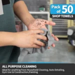 1/12PCS Grau Bambus Holzkohle Verdickt Super Saugfähigen Geschirrtuch Anti-fett Küche Putzlappen Mikrofaser Reinigungstücher 6