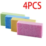 4 Stück Magic Bath Schwamm Körper abgestorbene Haute nt ferner Peeling Massage gerät Reinigung Dusch bürste Peeling Schwamm Bad Werkzeuge für Kinder