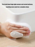 Flexibler Reinigungspinsel mit Biegsamem Schwamm für Küche & Bad, Schwer Erreichbare Bereiche, Spüle, Fliesen, Badewanne 6