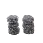 6 stücke Edelstahl Scheuer Ball Reinigung Set Scheuer Schwamm Reinigung Metall Wäscher Ball Scheuer Pad