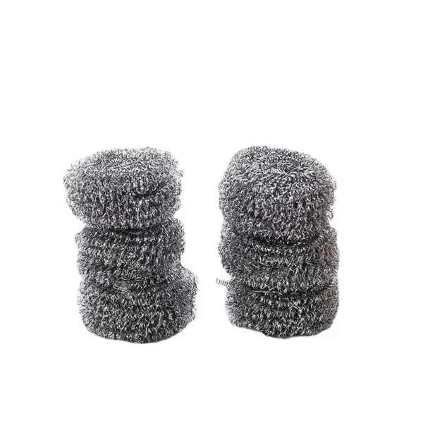 6 stücke Edelstahl Scheuer Ball Reinigung Set Scheuer Schwamm Reinigung Metall Wäscher Ball Scheuer Pad