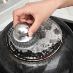 1-10 Stück Edelstahl-Topfbürste mit Griff, Hochleistungs-Spüldrahtbürste, Metall-Scheuerschwamm für die Reinigung in Küche und Haushalt 3
