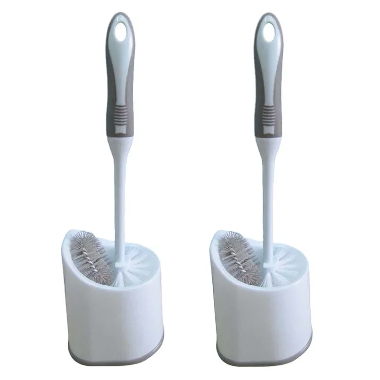 Toilettenbürsten-Set mit Unterrandbürste und Aufbewahrungsbehälter für die Badezimmerreinigung, 2er-Pack