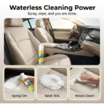 4-in-1 Multi-Enzym Schaumreiniger 150ML Allzweck-Schaumreiniger für Autoinnenraum Leder Kunststoff & Stoff Auto Bad & Sofa 3
