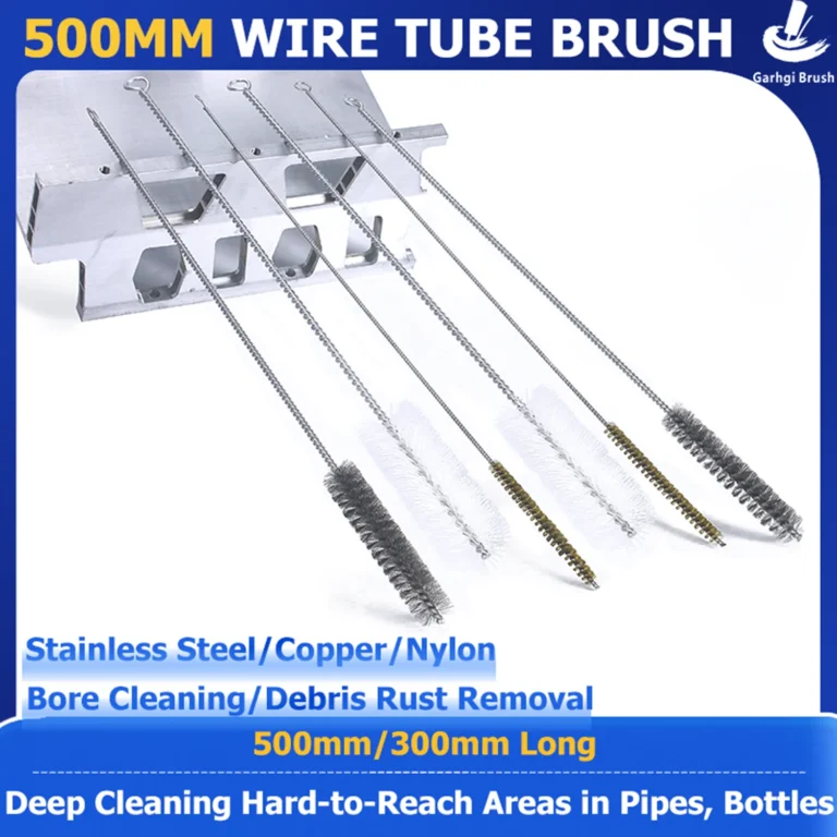 500 mm extra lange Edelstahl-Drahtrohrbürste, Spirale, gedrehte Schlaufe, Rohrflasche, schmale Bohrung, Metall, tiefe Rostreinigung, Handwerkzeuge