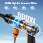 800W Kabelloser Hochdruckreiniger Hochdruck-Autowaschpistole Tragbare Haushalts-Wasserpistole mit Wiederaufladbarem Lithium-Akku 3