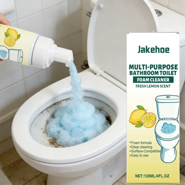 Mehrzweck-Badezimmerreiniger Aktiver Schaum Toiletten-Deodorant Kalkentferner Fliesen- und Fugenreiniger Hygienischer Zitronenduft-Spray