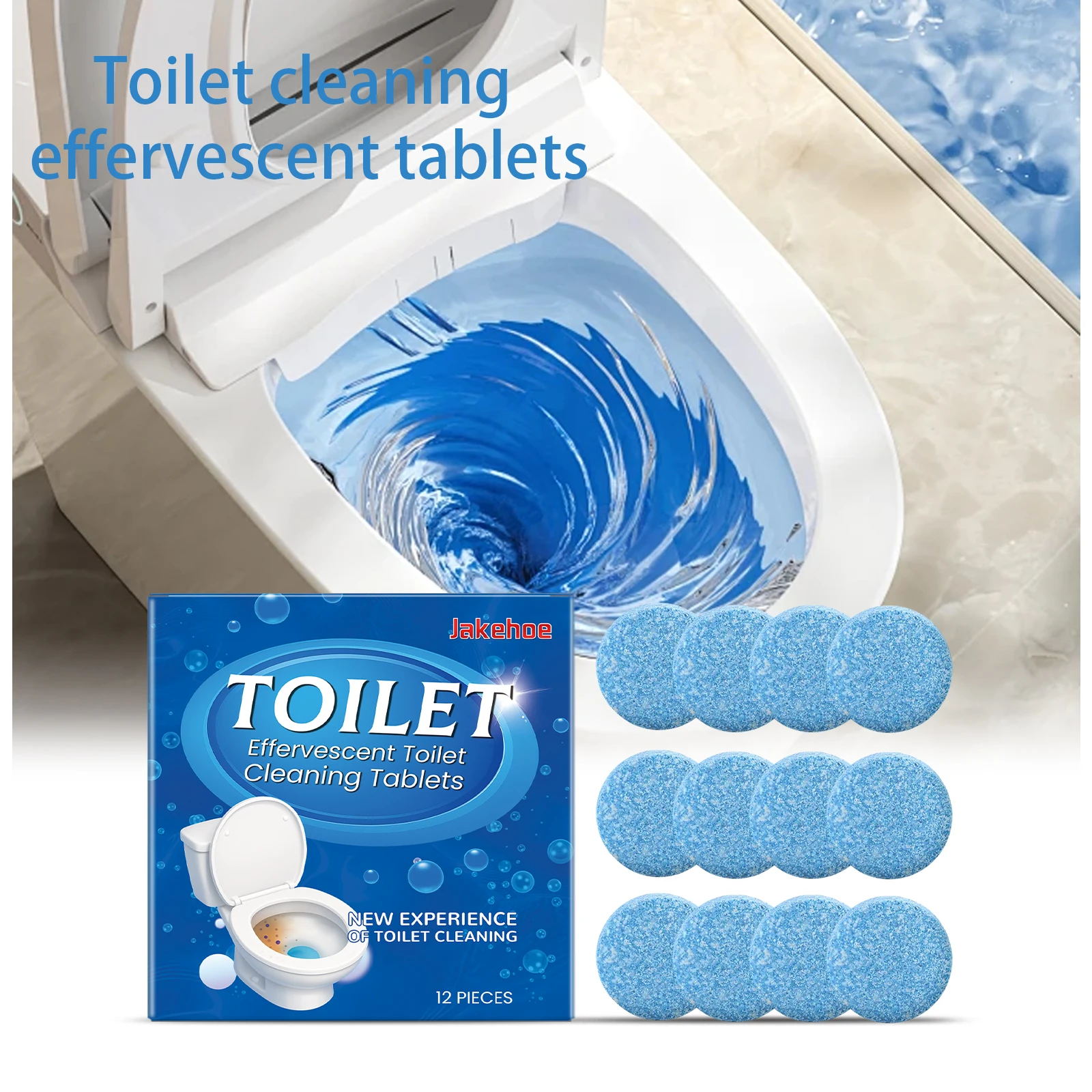 Toilettentank-Reinigungstabletten, 12er-Pack, Sauerstoffkraft, starke Flecken entfernen, Kalkgeruch, frischer Duft, Brausetropfen im Vorteilspack Toilettentank-Reinigungstabletten, 12er-Pack, Sauerstoffkraft, starke Flecken entfernen, Kalkgeruch, frischer Duft, Brausetropfen im Vorteilspack