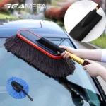SEAMETAL Mikrofaser-Autostaubtuch, verstellbar, teleskopisch, für Autoreinigung, Staub, Moppborsten, Bürsten für Autowaschzubehör