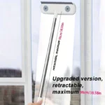 Magische Fensterreinigungsbürste und Tierhaarentferner mit einziehbarem Doppelstange – verstellbares Fensterwerkzeug, geeignet für Bildschirme/Glas 5
