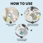 Mehrzweck-Badezimmerreiniger-Spray Aktiver Schaum Kalkentferner Geruchsbeseitiger Fleckenreiniger für Fliesen Toilette Fugen mit Frischem Duft 5