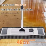 UNTIOR Mikrofaserköpfe mit Wring-System 180 °   Rotierende Mopp-Eimer-Sets, Edelstahl-Mopp 53,94 Zoll, Bodenreinigung mit verlängertem Griff 2