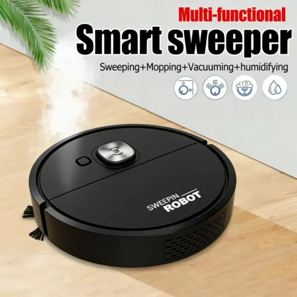 Mini-Staubsauger, 3-in-1-Roboter-Staubsauger, intelligenter Kehrroboter, Haushaltsstaub, Kehren, Wischen für Zuhause, Boden, Teppich