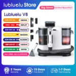 Lubluelu V8 800 W Heißwasser-Teppichreiniger 60 ° C Deep Clean Pet Stains 15 kPa starke Saugkraft 5 m langes Netzkabel 1,75 l Tank