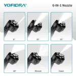 YOFIDRA Bürstenlosen 200Bar Auto Waschmaschine Elektrische Hochdruckreiniger Wasser Pistole 6IN1 Cordless Reinigung Garten Für Makita Batterie Pin 5