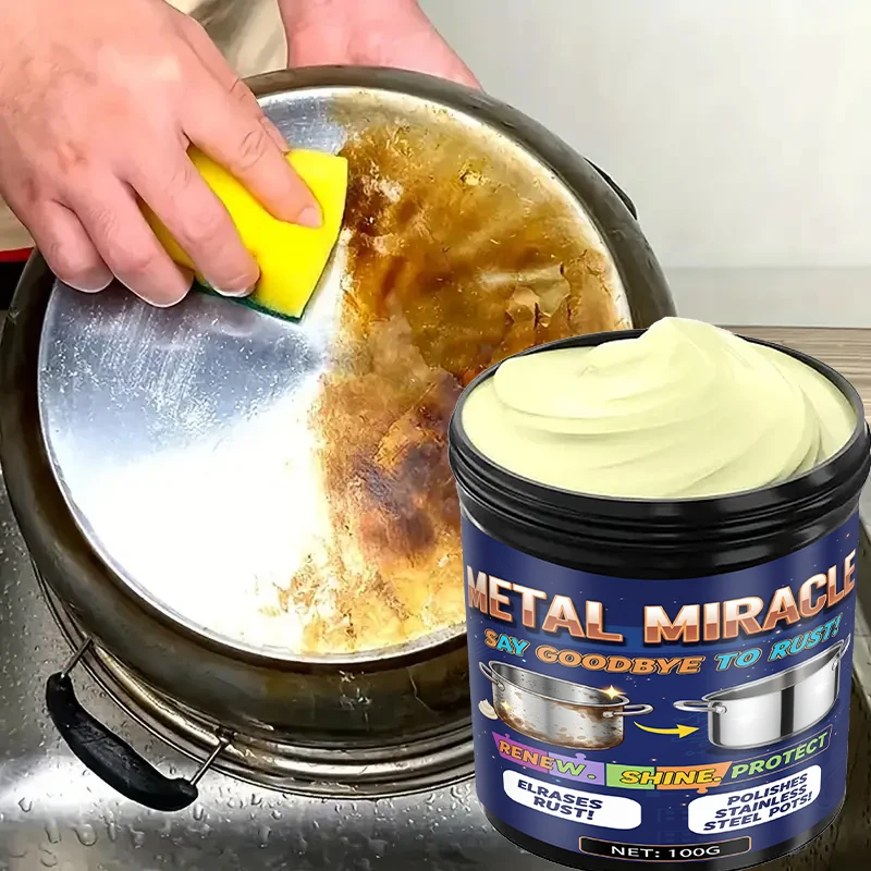 Mehrzweck-Küchenreinigungspulver Hochleistungs-Scheuerpaste für Herd, Ofen, Dunstabzugshaube, Spüle - Edelstahlreiniger und Poliermittel Mehrzweck-Küchenreinigungspulver Hochleistungs-Scheuerpaste für Herd, Ofen, Dunstabzugshaube, Spüle - Edelstahlreiniger und Poliermittel