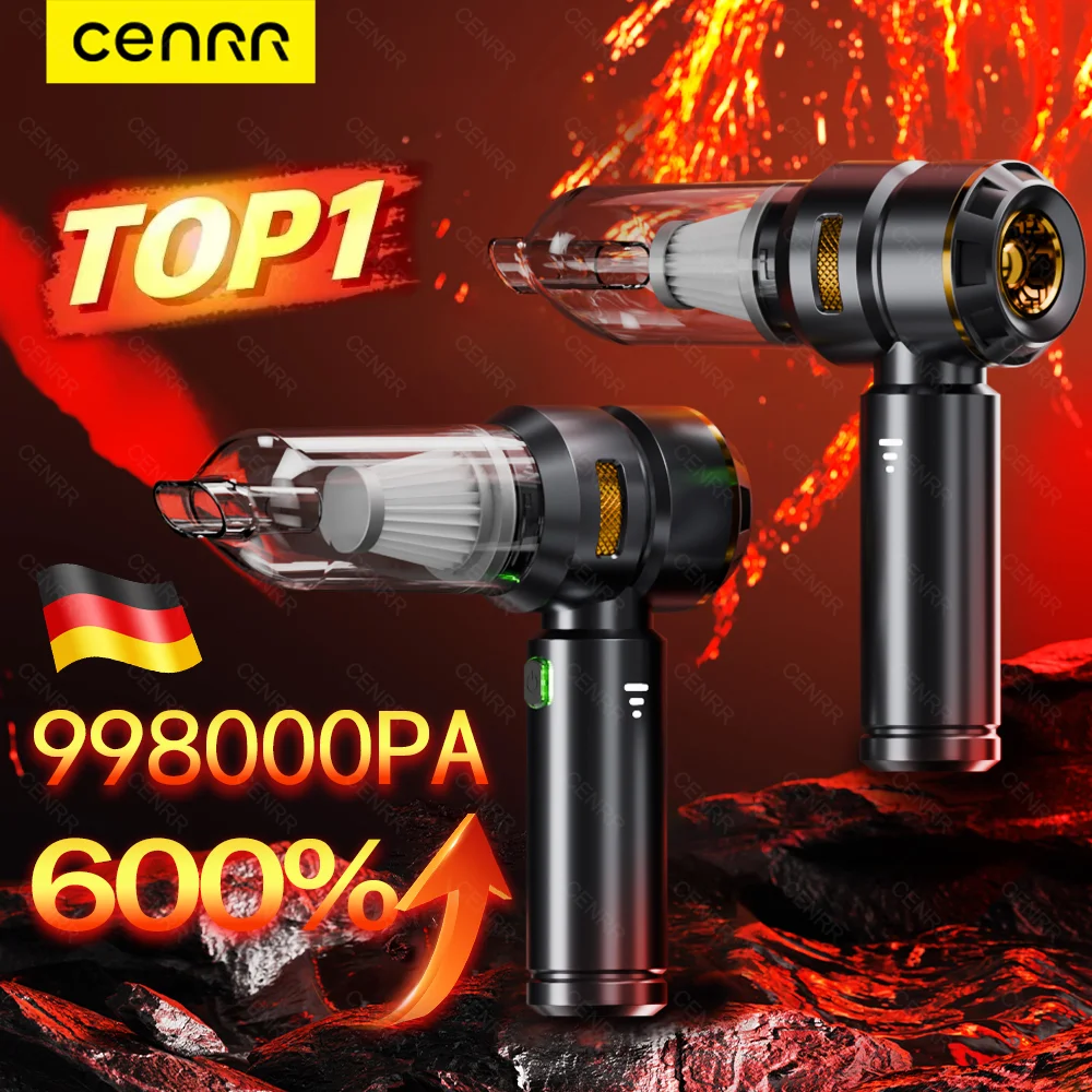 CENRR 998000 PA Auto Staubsauger Leistungsstarke Tragbare Handheld Staubsauger Für Auto Drahtlose Reiniger Roboter Auto Zubehör