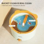 Rotierender Quetschmopp mit Eimersatz und 4 austauschbaren Wischpads 360 ° Cean Mikrofaser Lazy Floor Window Haushaltsreinigungsmopps 2