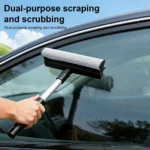Auto-Fensterreiniger-Werkzeug 2-in-1 Teleskopbürste Wischer Haushalts-Glaswischer für Auto, SUV, LKW, Windschutzscheibe, Glas, Zuhause 2
