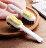 2-seitige Reinigungsbürste aus Wildleder mit langem Griff, Schuhbürste, Turnschuhe, Reiniger, Schuhe, Flecken, Staub, Stiefelreiniger, Fleckenentfernung, Gummibürste 4