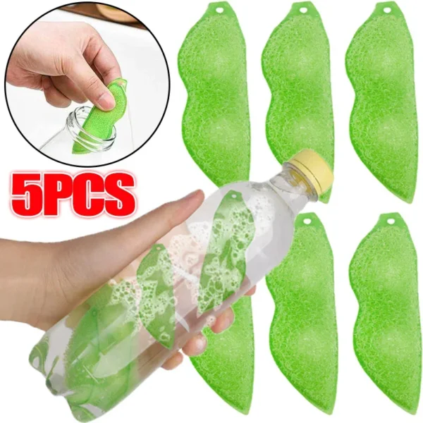 1-5PCS Haushalt Erbse Reinigung Schwamm Kaffee Tasse Reinigung Pinsel Trinken Glas Flasche Reiniger Pinsel Tasse Wäscher reinigung Gadgets