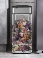 Papierkorb, 20 Liter, Edelstahl, großer Küchenmülltonne, intelligenter Mülleimer, 20 l, 15 l, Lebensmittelabfallbehälter, automatischer Sensor 5