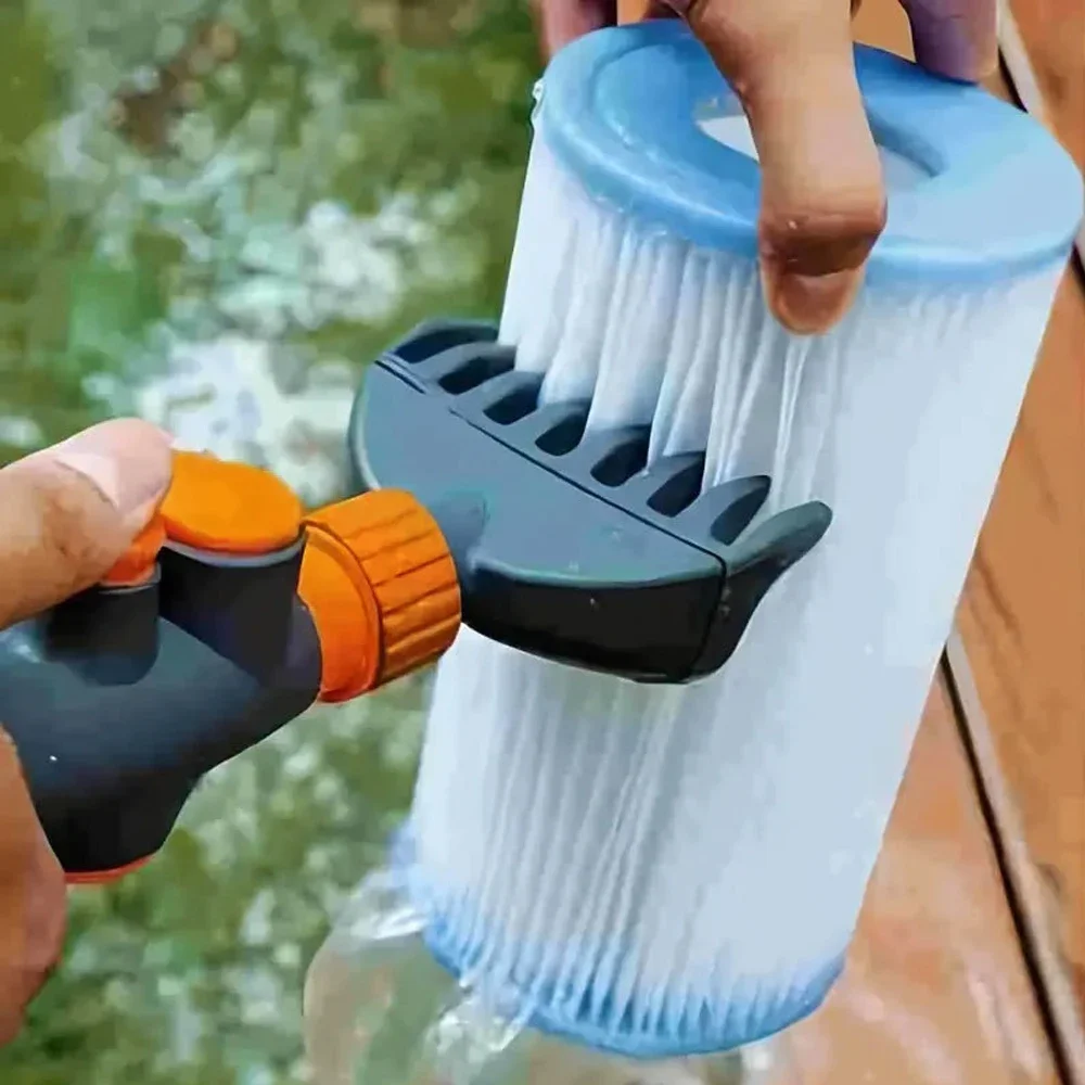 Handheld Schwimmbad Kartusche Filter Reiniger, Whirlpool Spa Wasser Filter Reinigung Schlauch Befestigung Werkzeug, Pool Patrone Reiniger
