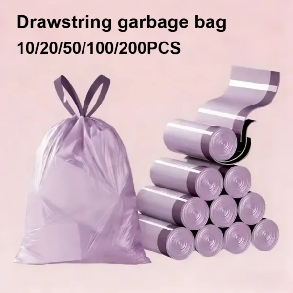Kleine Müllsäcke mit Kordelzug, Mini-Müllsack, parfümfreies Badezimmer, Papierkorb-Mülleimer, Einweg-Plastiktüten für die Küche zu Hause