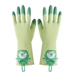 1 Paar rutschfeste Spülhandschuhe mit Cartoon-Motiv, verlängerte Wäsche-Reinigungshandschuhe, wiederverwendbare, reißfeste Küchen-Reinigungshandschuhe 2