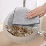 10/20Pcs Reinigung Produkte Geschirrtuch Silber Draht Reinigung Küche Tuch Verdickt Mikrofaser Waschen Handtuch Eingebaute Schwamm Ball Lappen 3
