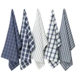 Europäischer Stil 100% Reine Baumwolle Ultra-Saugfähiges Geschirrtuch 45x70cm Verstärktes Design 1/5-teiliges Set Ideal zum Trocknen und Reinigen