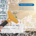 1 Stück Reinigungsschaber, ergonomischer Rohrgriff, rutschfester Griff für Fliesen, Glas, Keramik, Beton, Holzoberflächen, industrielle Reinigung im Haushalt 3