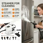 Podofo Tragbarer Handdampfreiniger mit hoher Temperatur, 6 einstellbare Stufen, Druckdampfreinigungsgerät, Bodenreinigungsgerät für die Reinigung von Haus, Küche, Bad, Auto, Möbeln, Fliesen 2