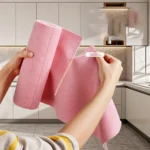 1 Stück Wiederverwendbare Reinigungstücher Haushalt Küchentuch Mikrofaser-Handtuchrollen Geschirrtücher Waschbare Papiertücher Ersatz 1 Rolle mit 20 Stück 5