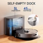 SmartAI S8 Pro Roboterstaubsauger mit Basisstation, 5000 Pa Saugleistung, 380 ml Wassertank, 3 l Mülleimer, 45+ Tage Staubaufbewahrung 2
