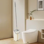 All-in-One Flachmop-System mit Doppelbehälter & 10 Pads - Komplettes Reinigungsset 2