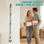 Elektrische Reinigungsbürste, Wasserdichte Badezimmer-Reinigungsbürste, Duschbürste mit Langem Griff & 2 Geschwindigkeiten, Kabellose Elektrische Reinigungsbürste mit 7 Austauschbaren Bürstenköpfen Schwarz (USB-Aufladung) 8
