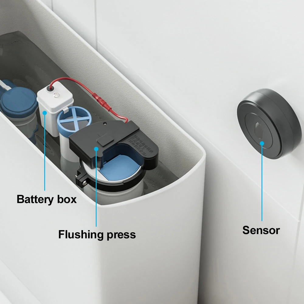 Automatischer Toilettensensor, intelligenter Spüler, menschlicher Körper, Off-Sitz-Wasserspülventil für Haushaltsentlastung, Badezimmer-Zubehör-Werkzeug