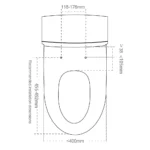 Smartmi Smart beheizter Bidet-Toilettensitz mit Fernbedienung, Warmlufttrockner, Wasser, Wind, Temperatur einstellbar 3