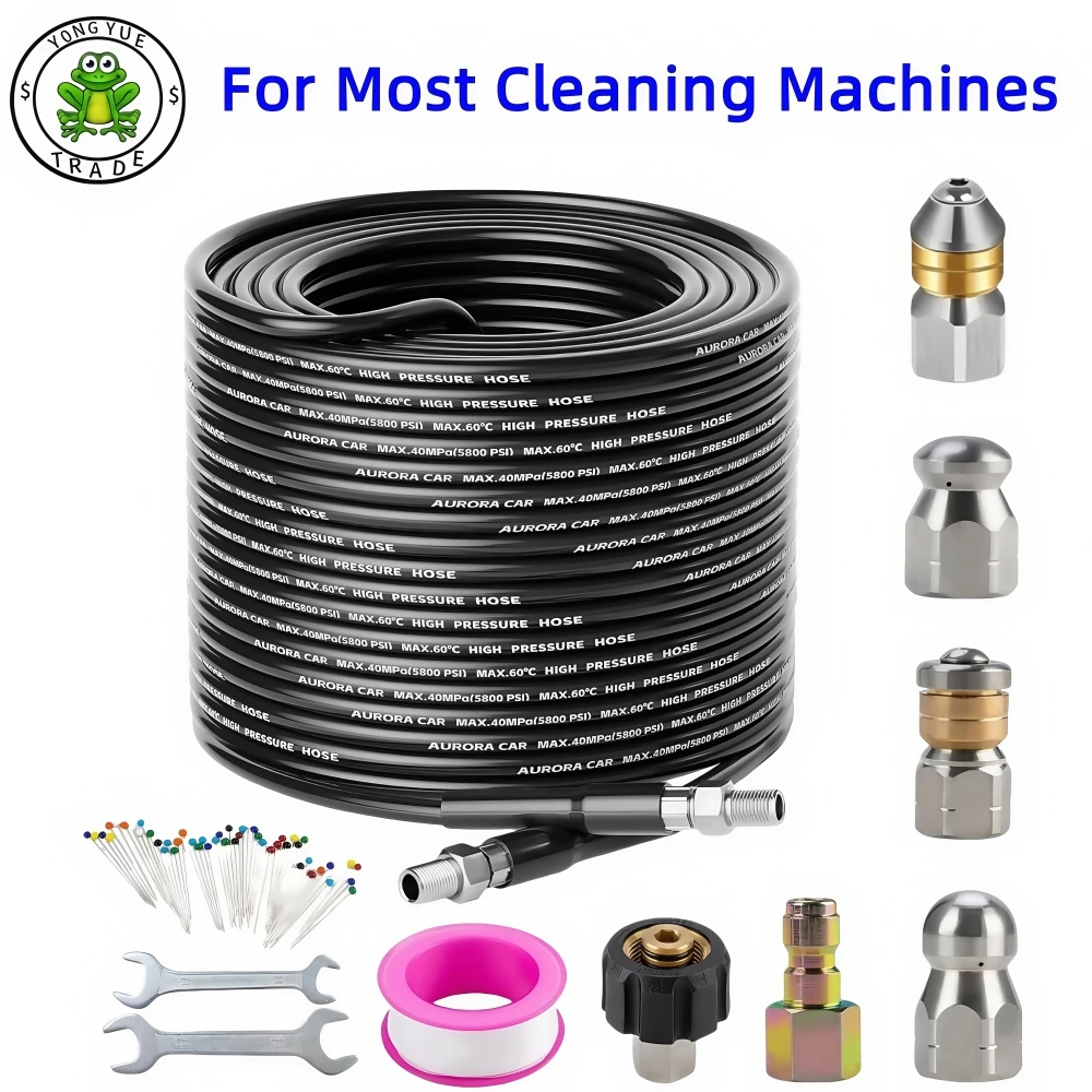 2 ~ 50 m 5800 PSI 1/4 Zoll NPT Kanalisation Entwässerung Reinigung Schlauch Hochdruck Reinigung Maschine Kanalisation Sprayer Kit taste Nase Ablauf Düse 2 ~ 50 m 5800 PSI 1/4 Zoll NPT Kanalisation Entwässerung Reinigung Schlauch Hochdruck Reinigung Maschine Kanalisation Sprayer Kit taste Nase Ablauf Düse