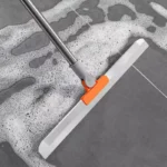 Großer Bodenabzieher, Besen, robuster Schrubber für Küche, Pool, Fliesen, Garagen, Fenster, Tierhaarentfernung, Reinigung, Eckenfegen 2