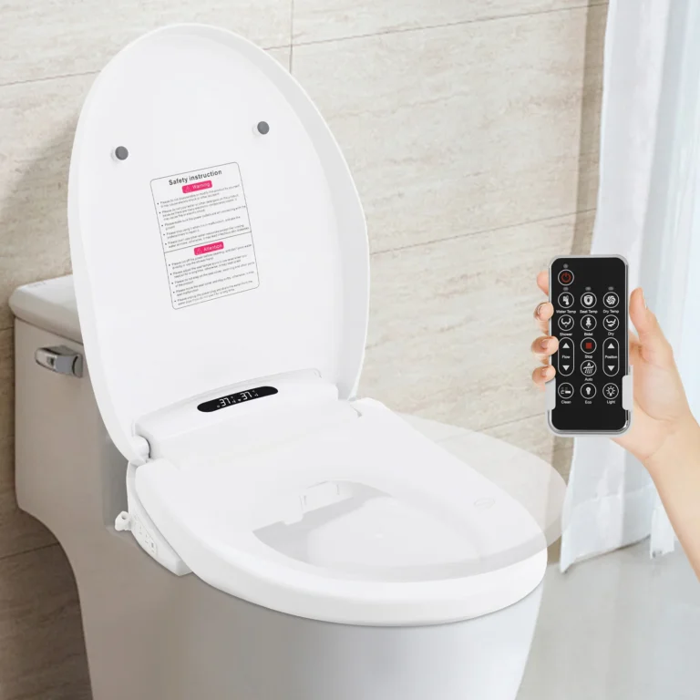 Intelligenter Bidet-Toilettensitz mit Fernbedienung, elektrisch beheizter, selbstreinigender LED-Nachtlicht-Multifunktions-Toilettenbezug 2
