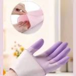 1 Paar rutschfeste Spülhandschuhe mit Cartoon-Motiv, verlängerte Wäsche-Reinigungshandschuhe, wiederverwendbare, reißfeste Küchen-Reinigungshandschuhe 4