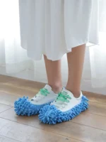 2-teilige Chenille-Mopp-Hausschuhe, Staubentfernung, Fußsocken, Moppkappe, multifunktionale Bodenreinigung, faule Schuhabdeckung, Staubsammler 5